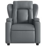 vidaXL Fauteuil de massage inclinable gris similicuir