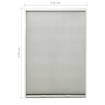 vidaXL Moustiquaire à rouleau pour fenêtres Blanc 110x170 cm