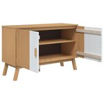 vidaXL Buffet OLDEN blanc et marron 114x43x73 5 cm bois massif de pin