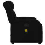 vidaXL Fauteuil de massage inclinable noir tissu