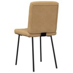 vidaXL Chaises à manger lot de 2 Marron Velours