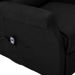 vidaXL Fauteuil Noir Tissu