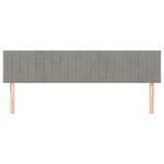 vidaXL Têtes de lit 2 Pièces Gris clair 100x5x78/88 cm Velours