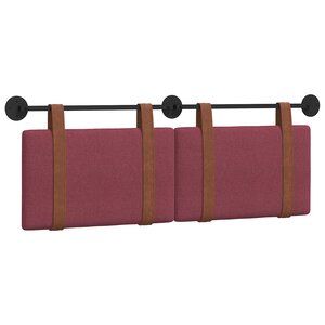 vidaXL Tête de lit suspendue Uni Bordeaux 150 x 55 x 5 cm PU antique