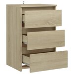 vidaXL Table de chevet Chêne sonoma 40x35x62 5 cm bois d'ingénierie