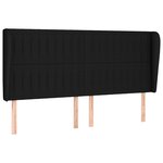 vidaXL Sommier à lattes de lit avec matelas Noir 180x200 cm Tissu