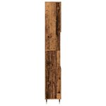 vidaXL Armoire de salle de bain vieux bois 30x30x190cm bois ingénierie