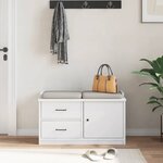 vidaXL Banc de couloir SANDNES blanc 87x40x50 cm bois de pin massif