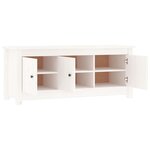 vidaXL Armoire à chaussures Blanc 110x38x45 5 cm Bois de pin massif