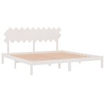 vidaXL Cadre de lit sans matelas blanc 200x200 cm bois massif