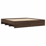 vidaXL Cadre de lit sans matelas chêne marron 200x200 cm