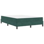 vidaXL Lit à ressorts avec matelas Vert foncé 140 x 190 cm tissu