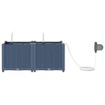 vidaXL Pots de jardin Gris 80 x 40 x 37.5 cm Acier