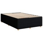 vidaXL Sommier à lattes de lit avec matelas noir 120x190 cm tissu