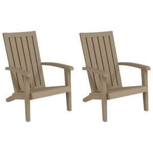 vidaXL Chaises de jardin Adirondack lot de 2 marron clair PP