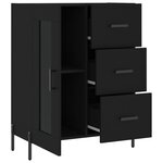 vidaXL Buffet noir 69 5x34x90 cm bois d'ingénierie
