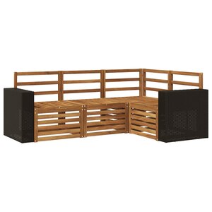 vidaXL Ensemble de canapés d'extérieur 4 pc Polyester