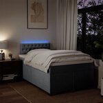 vidaXL Sommier à lattes de lit avec matelas Gris clair 120x200cm Tissu