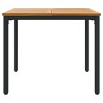 vidaXL Tables de jardin Naturel et noir 90 x 90 x 75 cm