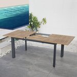 Table de jardin extensible brasilia gris aluminium 152/210 x 90 x 74 5cm