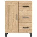 vidaXL Buffet haut Chêne sonoma 69 5x34x180 cm Bois d'ingénierie