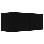 vidaXL Ensemble de meuble TV 6 Pièces Noir Bois d'ingénierie
