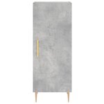 vidaXL Buffet Gris béton 34 5x34x90 cm Bois d'ingénierie