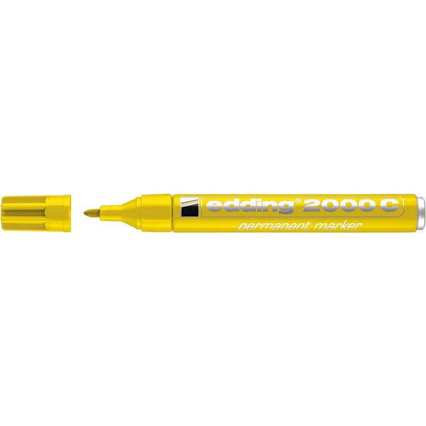 Marqueur Permanent 2000C Corps Alu Jaune Pointe Ronde 1 5-3 mm EDDING
