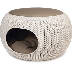 Curver caverne pour animaux de compagnie cozy 55 x 35 cm crème