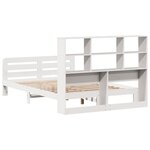 vidaXL Cadre de lit sans matelas blanc 160x200 cm bois de pin massif