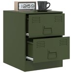 vidaXL Table de chevet vert 34 5x39x44 cm acier