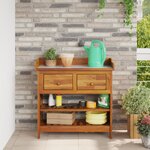 vidaXL Armoire de jardin Marron 78 x 36.5 x 78cm Bois d'acacia massif