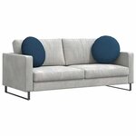 vidaXL Coussins de siège 2 Pièces Bleu Ø50 x 19 cm tissu