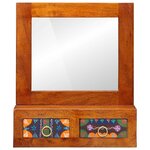 vidaXL Meuble mural Marron 40 x 20 x 50 cm Bois d'acacia massif