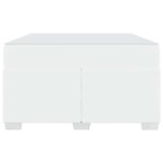 vidaXL Cadre de lit avec matelas Blanc 120 x 190 cm tissu