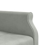 vidaXL Canapé-lit en forme de L gris clair 271x140x70 cm velours