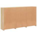 vidaXL Buffet avec lumières LED chêne sonoma 181 5x37x100 cm