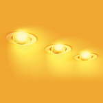 Spot encastrable led intégré - rgb - orientable - cons. 6 8w (eq. 40w) - 345 lumens - blanc chaud