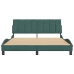 vidaXL Cadre de lit sans matelas vert foncé 160x200 cm velours