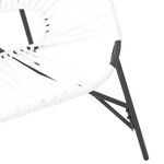 vidaXL Chaise œuf de jardin noir et blanc résine tressée