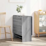 vidaXL Table à dîner 138 x 70 x 73 5 cm Bois d'ingénierie Sonoma gris