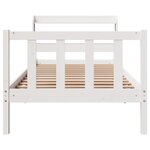 vidaXL Cadre de lit sans matelas blanc 90x190 cm bois de pin massif