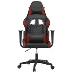 vidaXL Chaise de jeu Noir et rouge bordeaux Similicuir