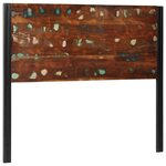 vidaXL Tête de lit 120 cm bois massif récupéré et fer
