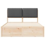 vidaXL Cadre de lit avec tête de lit rembourrée Gris foncé