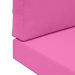 vidaXL Coussin de canapé d'extérieur 3 Pièces Rose Polyester