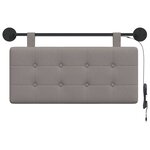 vidaXL Tête de lit suspendue Taupe Tissu