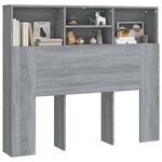 vidaXL Armoire de tête de lit Sonoma gris 120x19x103 5 cm