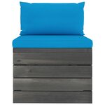vidaXL Salon palette de jardin 2 Pièces avec coussins Bois de pin massif