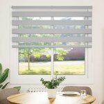 vidaXL Store zèbre gris clair largeur du tissu 140 9 cm polyester